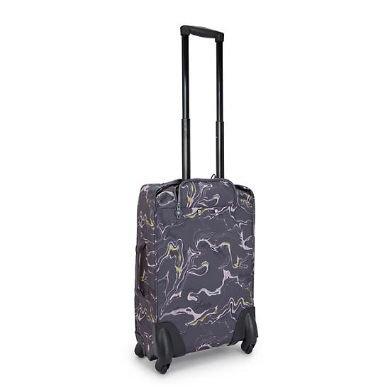 Kipling Darcey Small Printed Carry-On Rolling Koffers Blauw | BE 1744CT